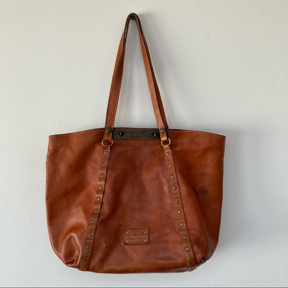 Patricia Nash Benvenuto Leather Tote Stud Handbag